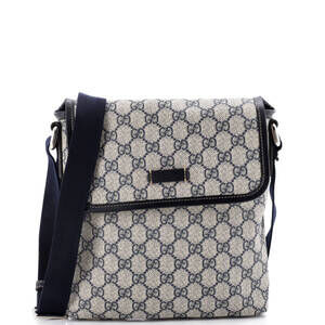 Gucci Flap Messenger Gg Coated Canvas #240212G94B